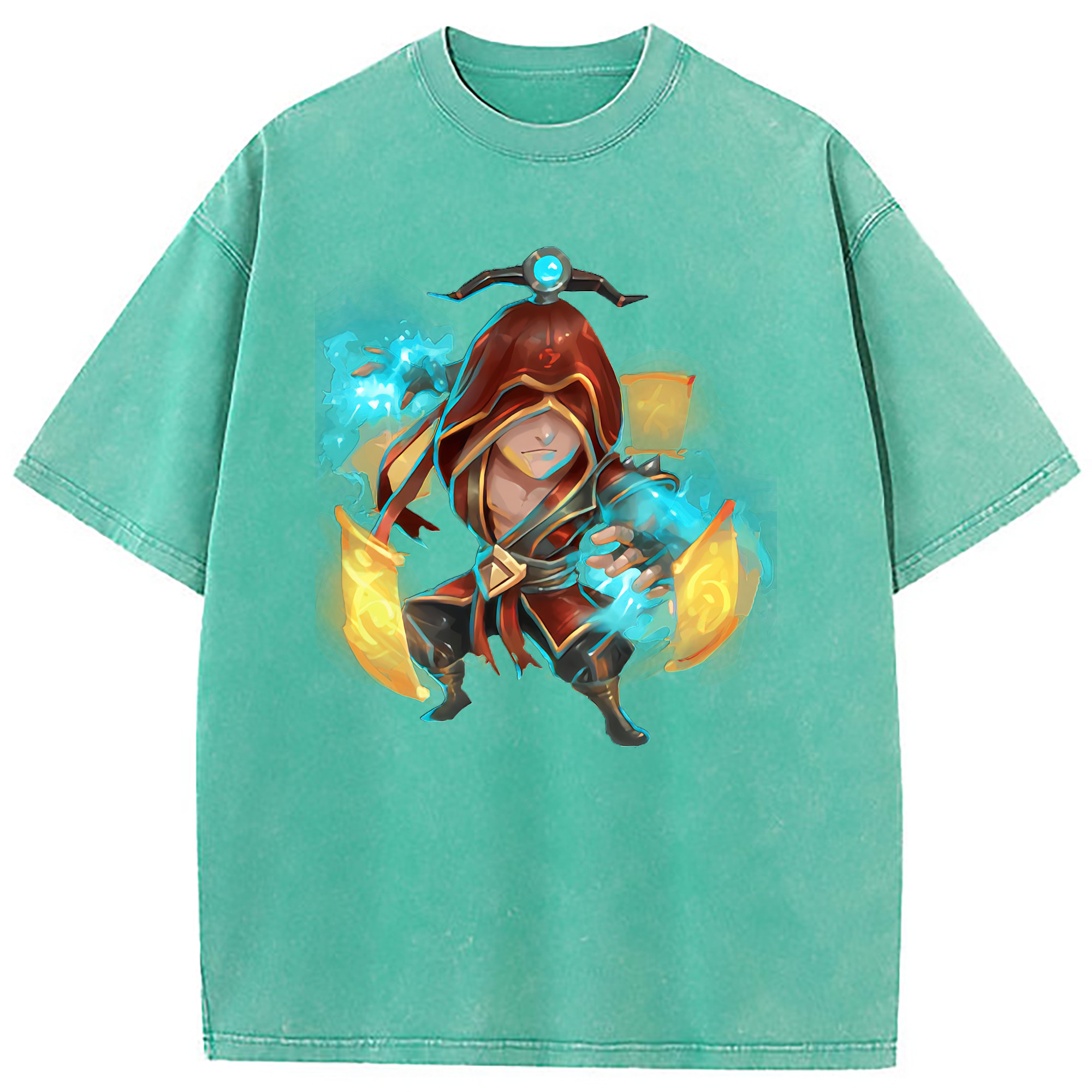 （画像用） リーグ・オブ・レジェンド League of Legends LOL 綿100% ヴィンテージ風 半袖Tシャツ（フロントプリント）